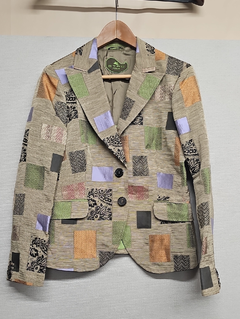 ETRO MILANO SILK PATCHWORK EMBROIDERED BLAZER BFPM-05-046